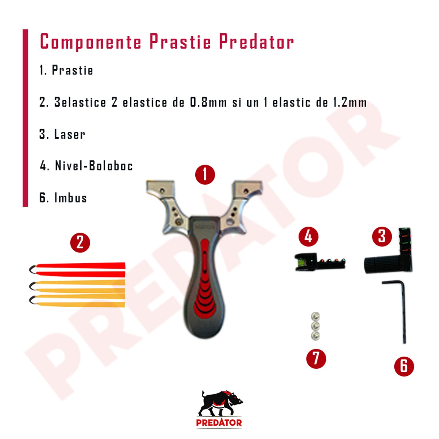 Prastie profesioanla de metal cu laser si 3 elsastice