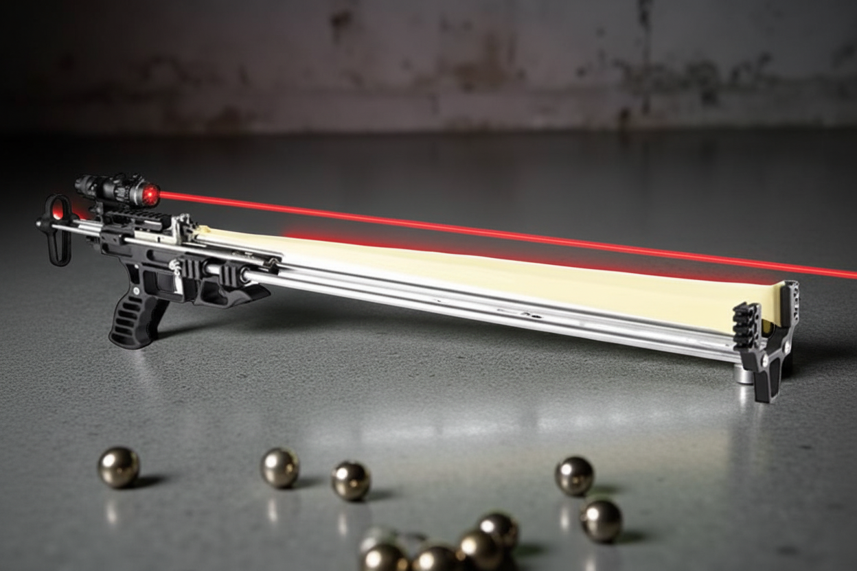 Falcon-GT Pro – Praștie profesională extensibilă cu trăgaci