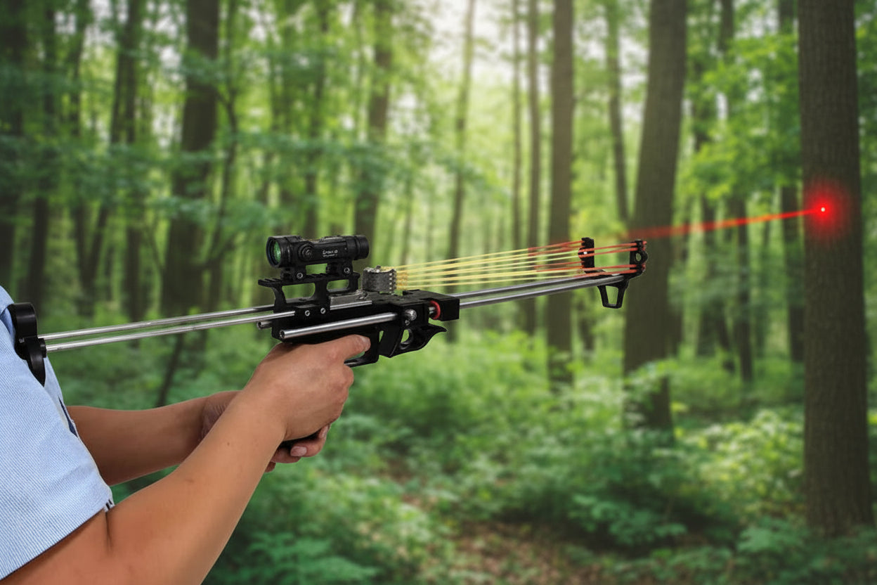 Falcon-GT Pro – Praștie profesională extensibilă cu trăgaci